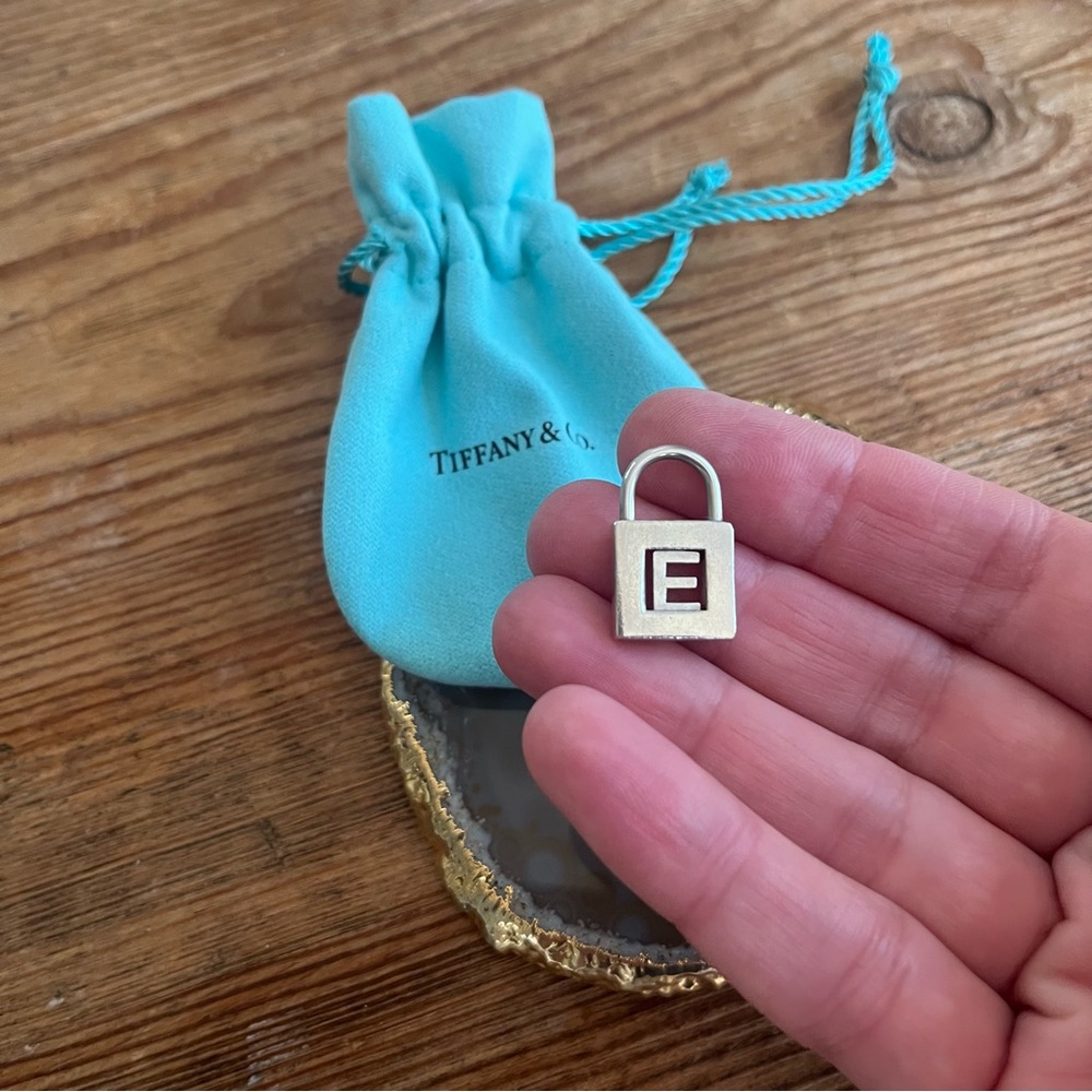 Authentic Tiffany & Co. - Initial "E" Padlock Cha… - image 3